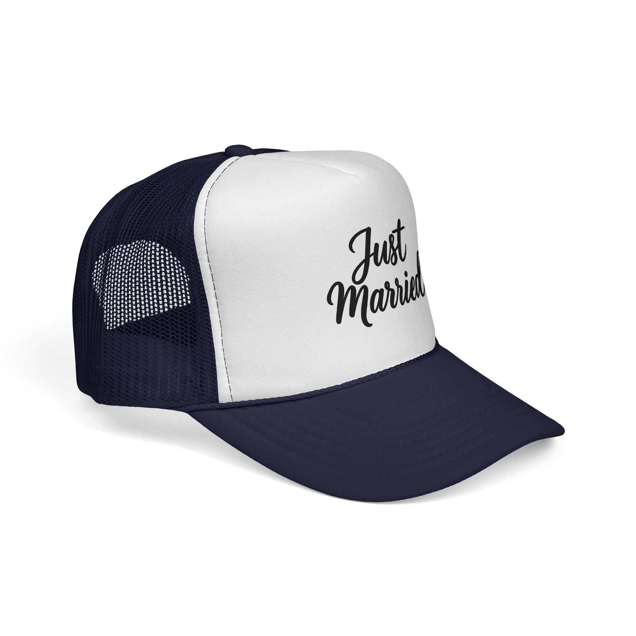 Just Married Trucker Cap - Bridal Party Hat for Newlyweds