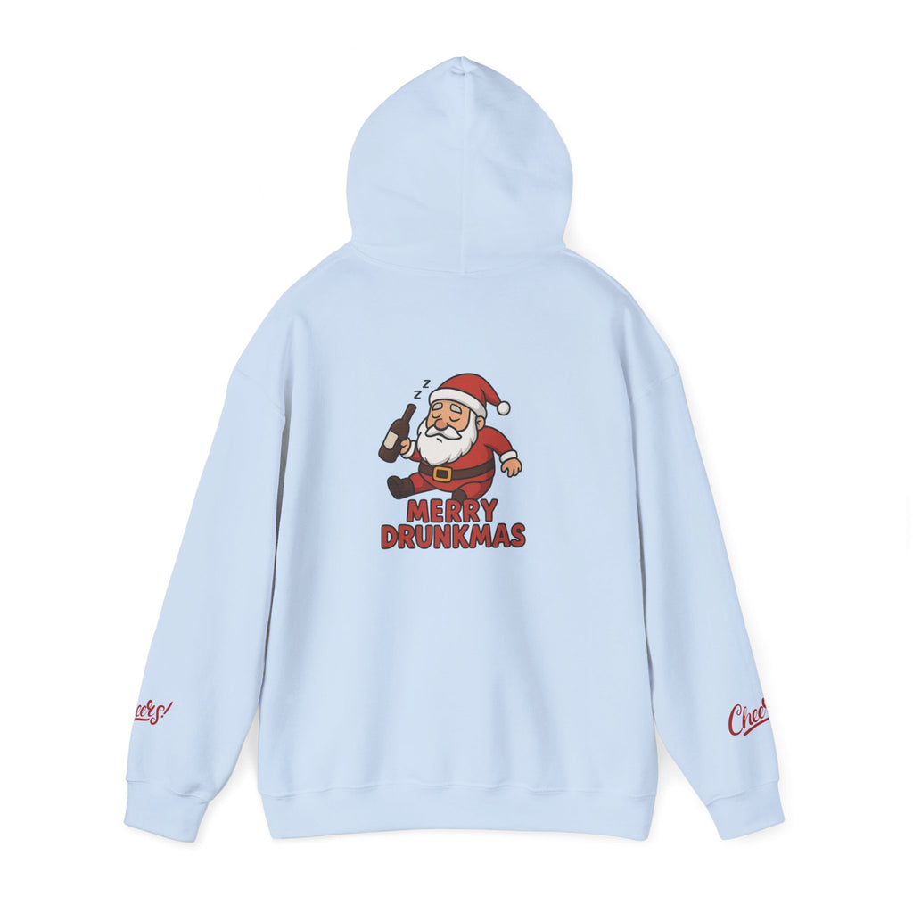 Merry Drunkmas Hoodie, Funny Holiday Sweatshirt, Unisex Christmas Sweater, Santa Humor Gift, Festive Winter Wear