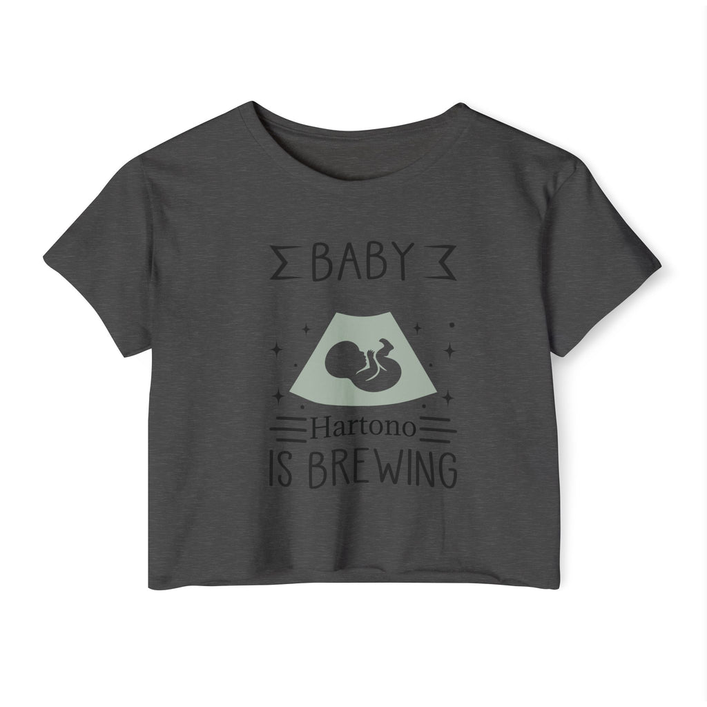 Baby Announcement Crop Top, Maternity Festival Shirt, Cute Pregnancy Top, Gift for Expecting Moms, Summer Casual Tee