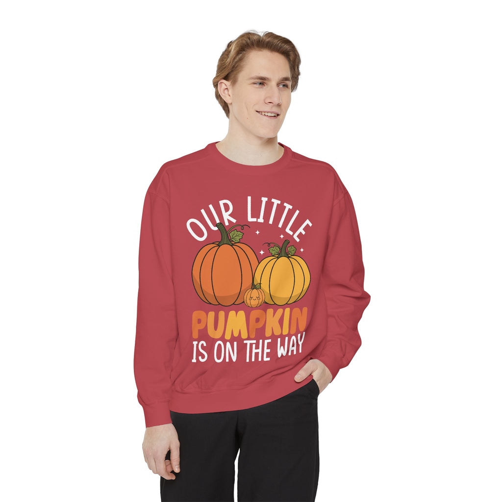 Pumpkin Pregnancy Announcement Sweatshirt, Cozy Fall Apparel, Expecting Parents Gift, Halloween Family Outfit, Thanksgiving Celebration Wear