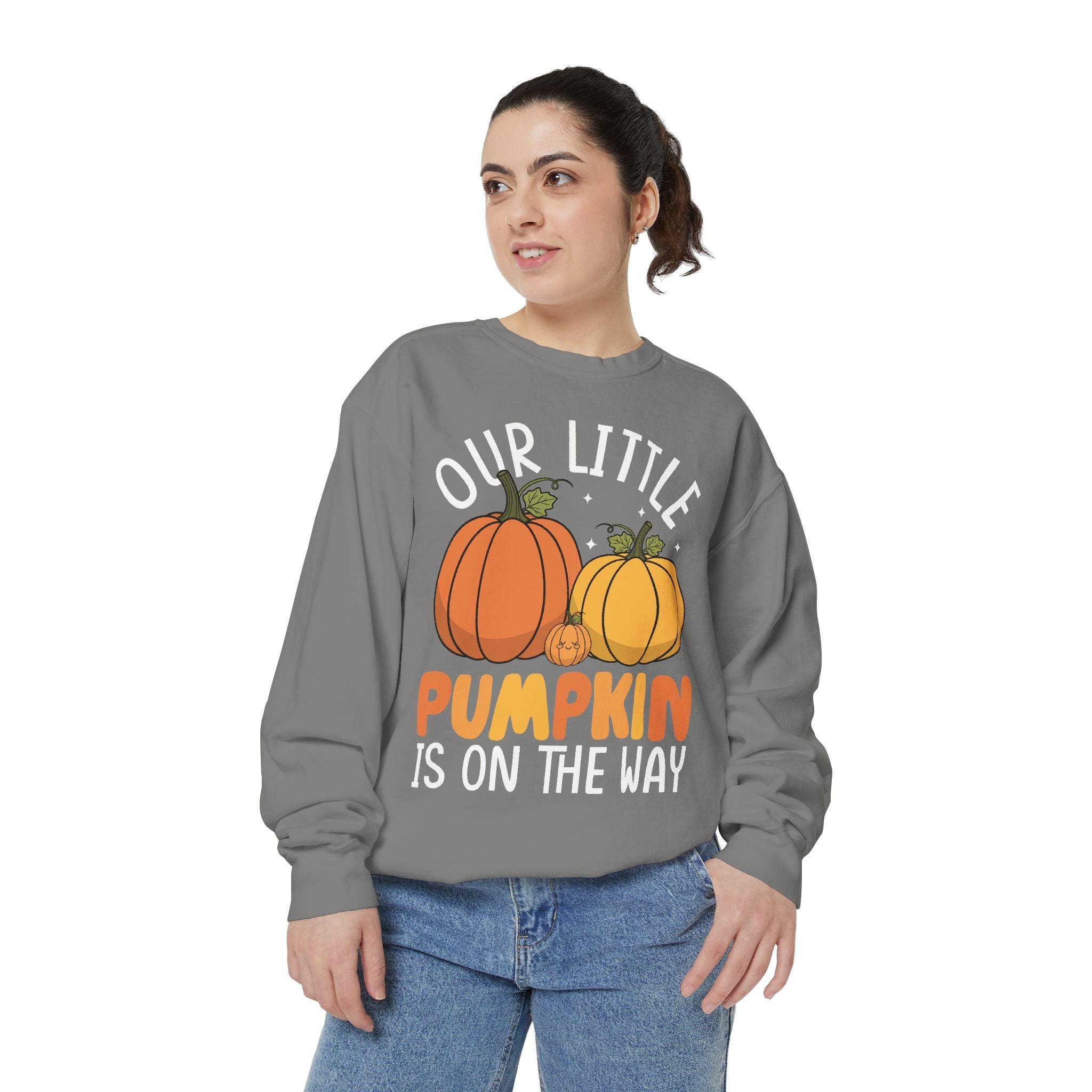 Pumpkin Pregnancy Announcement Sweatshirt, Cozy Fall Apparel, Expecting Parents Gift, Halloween Family Outfit, Thanksgiving Celebration Wear