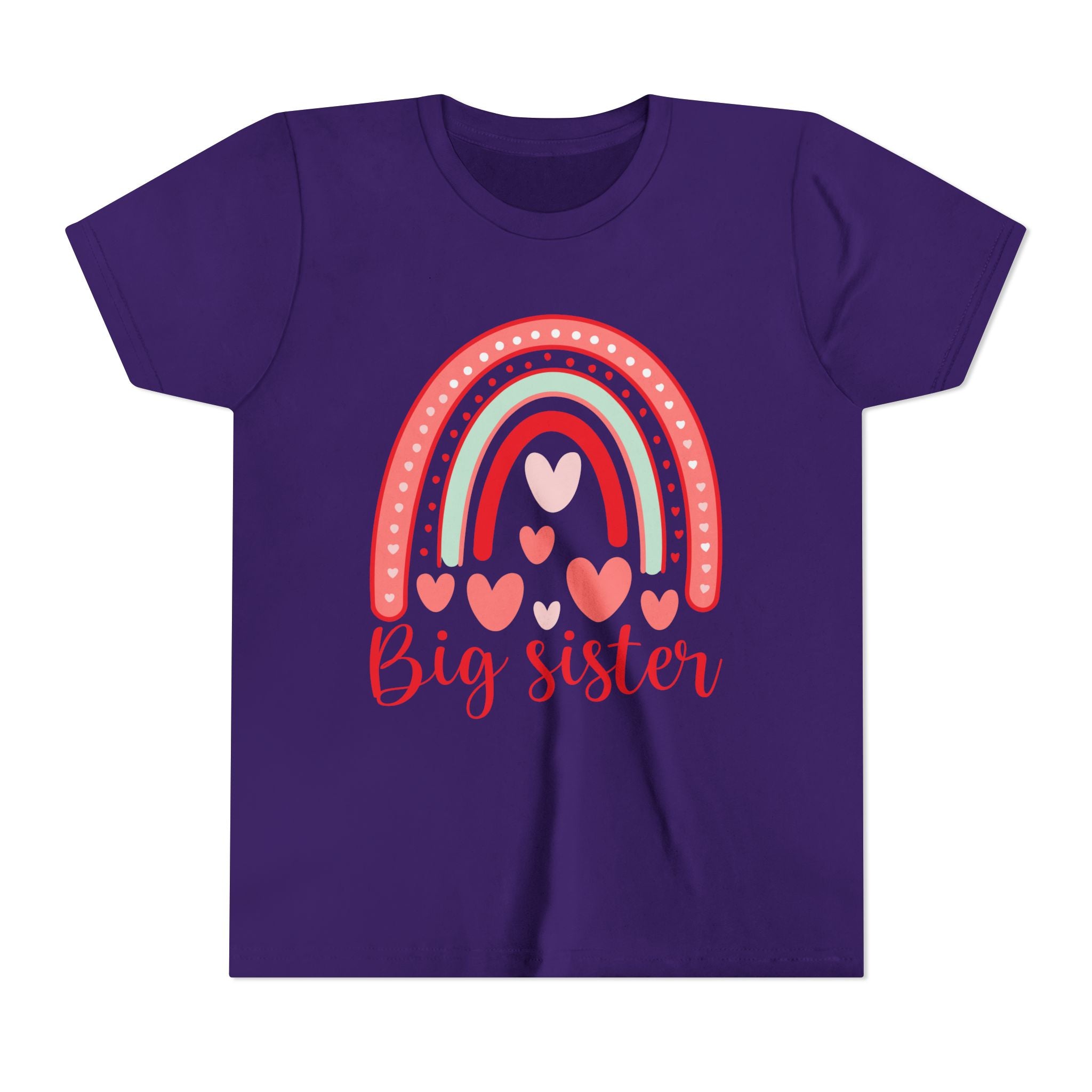 Big Sister Rainbow Tee - Kids Heart Shirt