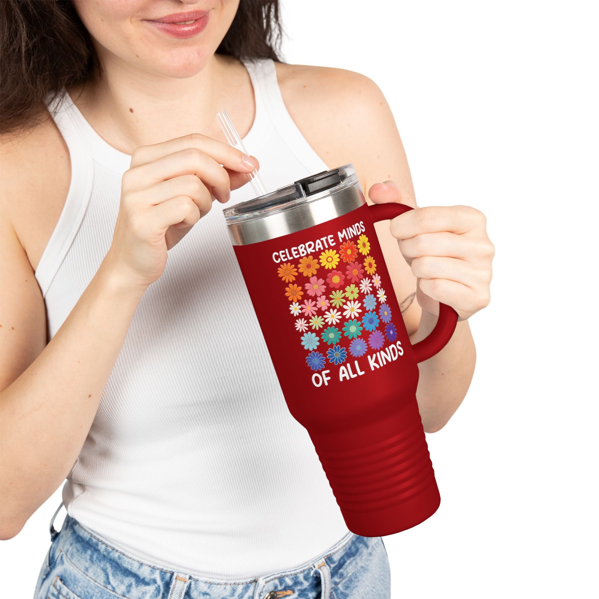 Colorful Insulated Travel Mug, Perfect for Hot and Cold Beverages, Great Gift for Friends, Celebrations, or Everyday Use