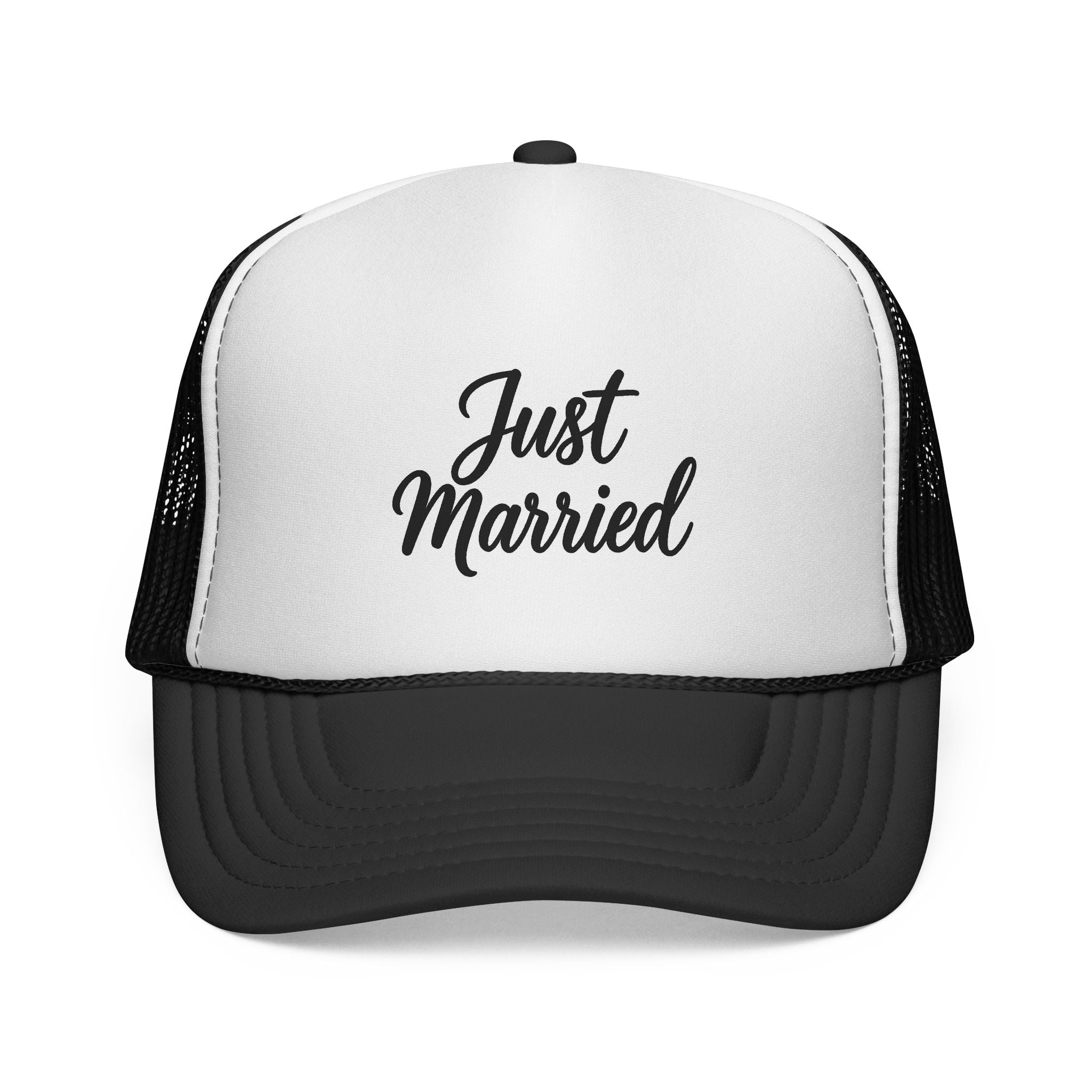 Just Married Trucker Cap - Bridal Party Hat for Newlyweds