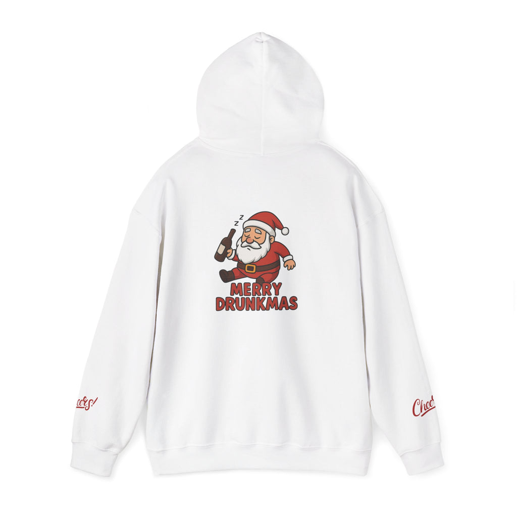 Merry Drunkmas Hoodie, Funny Holiday Sweatshirt, Unisex Christmas Sweater, Santa Humor Gift, Festive Winter Wear