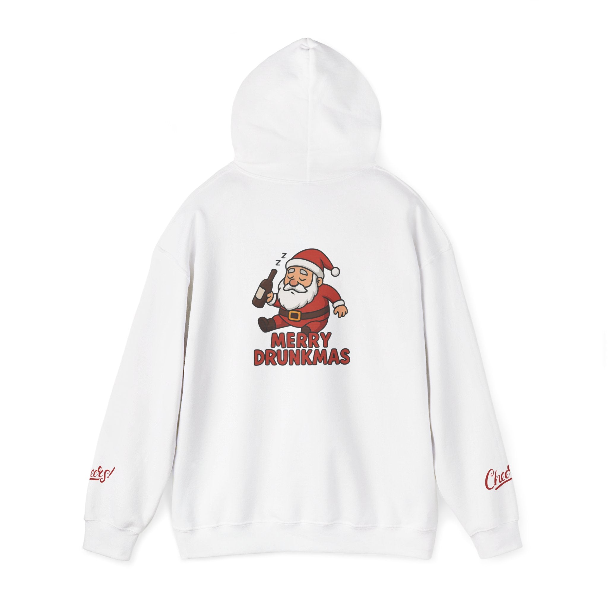 Merry Drunkmas Hoodie, Funny Holiday Sweatshirt, Unisex Christmas Sweater, Santa Humor Gift, Festive Winter Wear