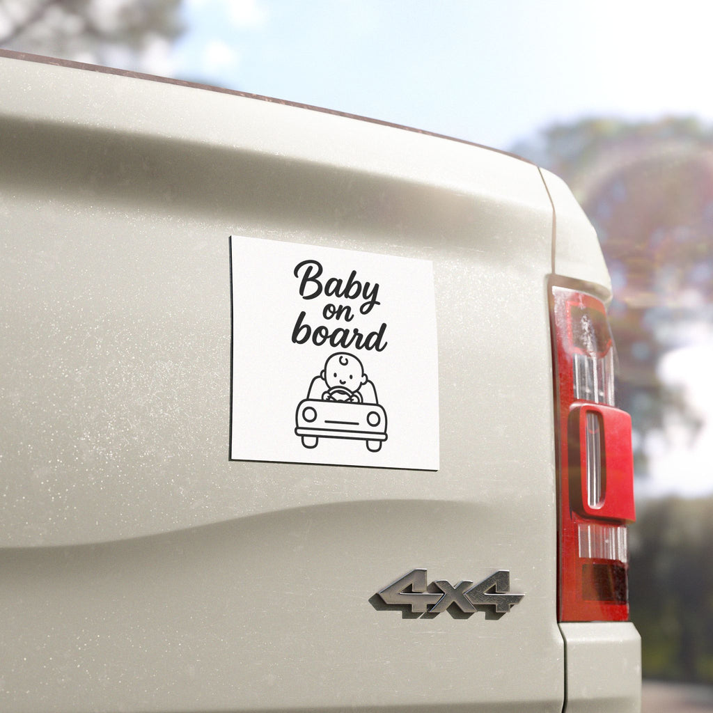 Cute Baby on Board Car Magnet