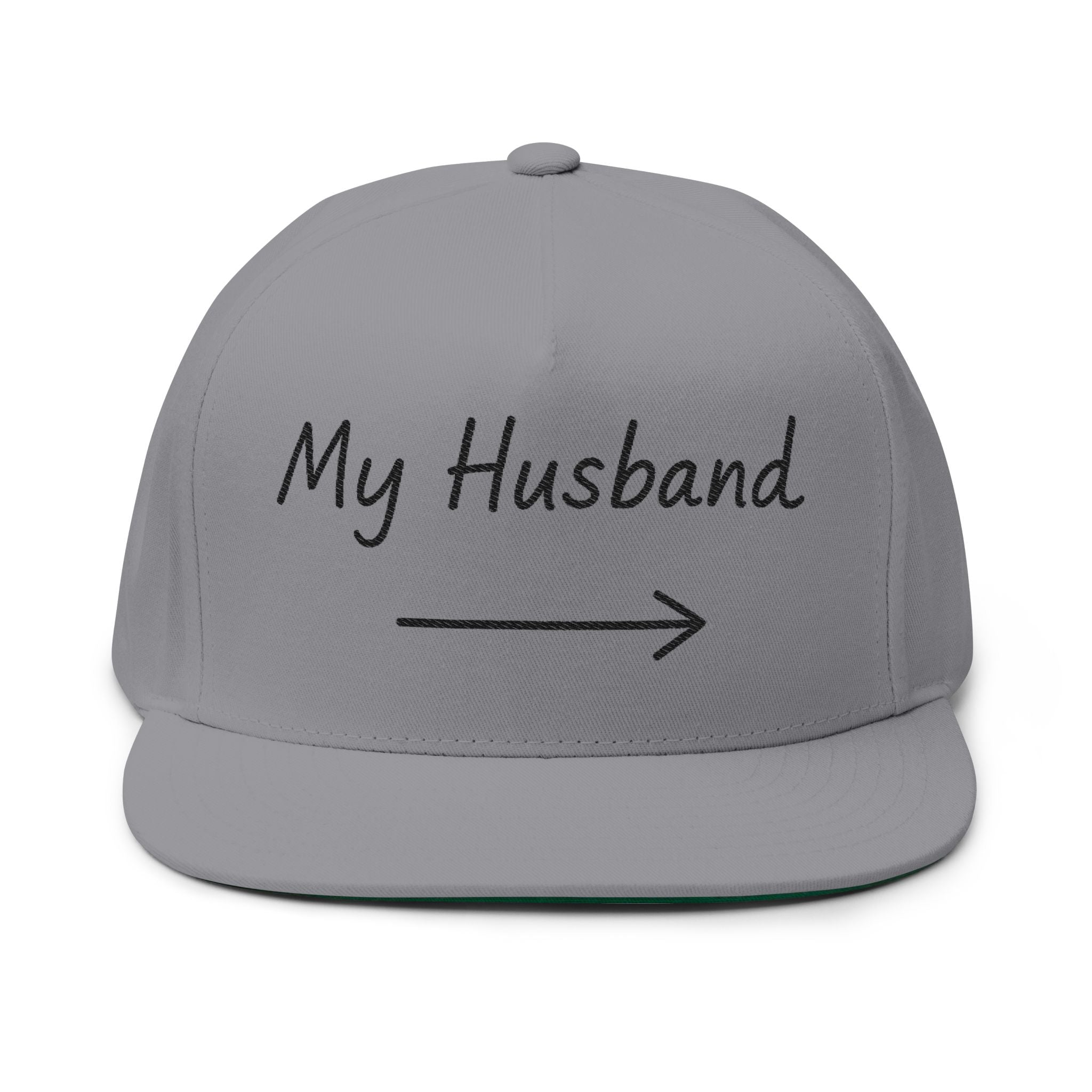 Custom Embroidered Flat Bill Cap for Husbands - Fun Gift for Anniversaries and Celebrations