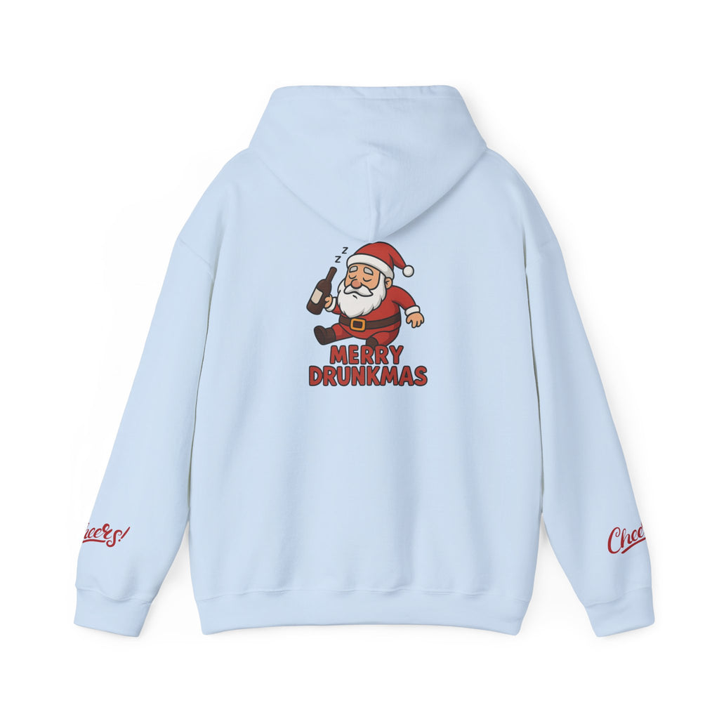 Merry Drunkmas Hoodie, Funny Holiday Sweatshirt, Unisex Christmas Sweater, Santa Humor Gift, Festive Winter Wear