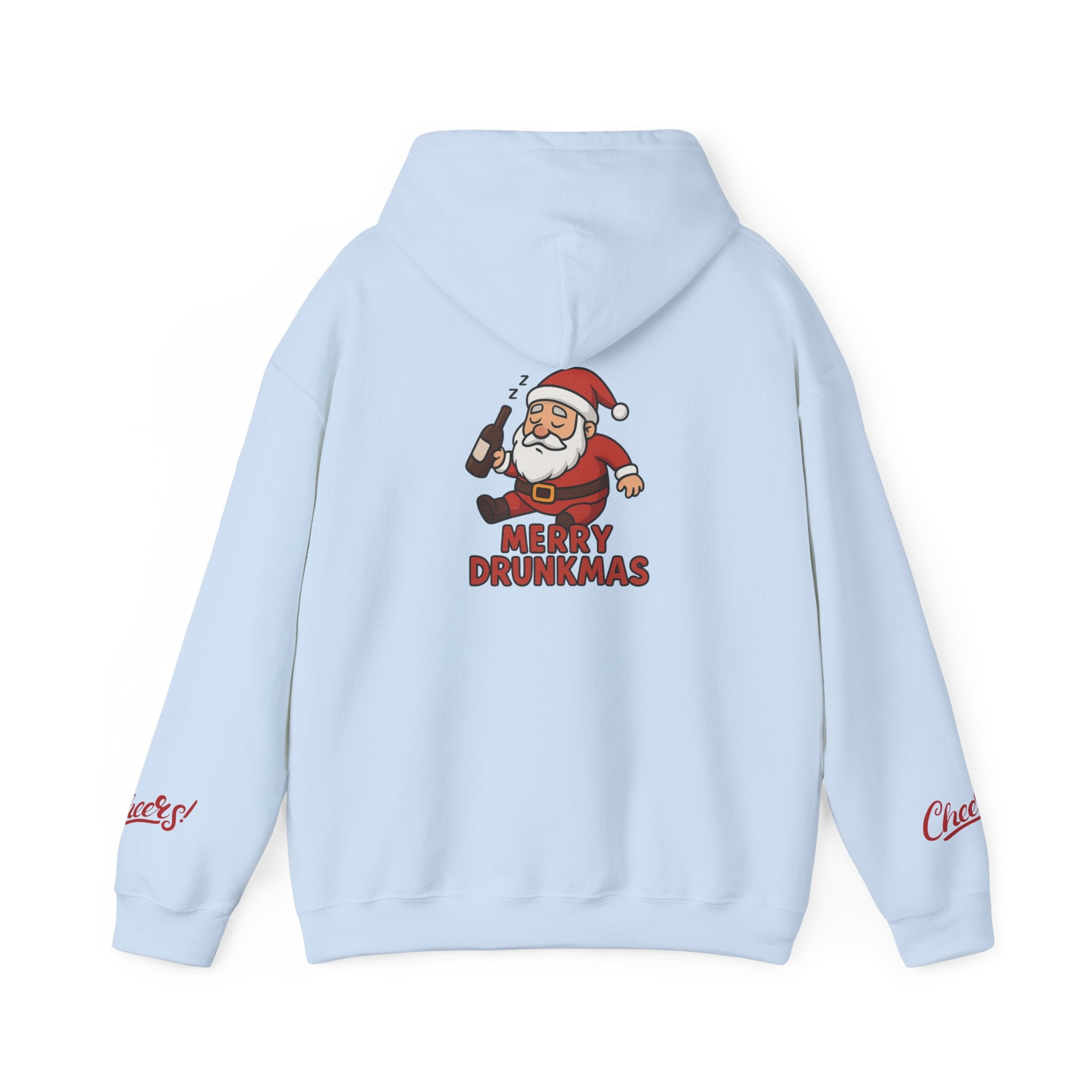 Merry Drunkmas Hoodie, Funny Holiday Sweatshirt, Unisex Christmas Sweater, Santa Humor Gift, Festive Winter Wear