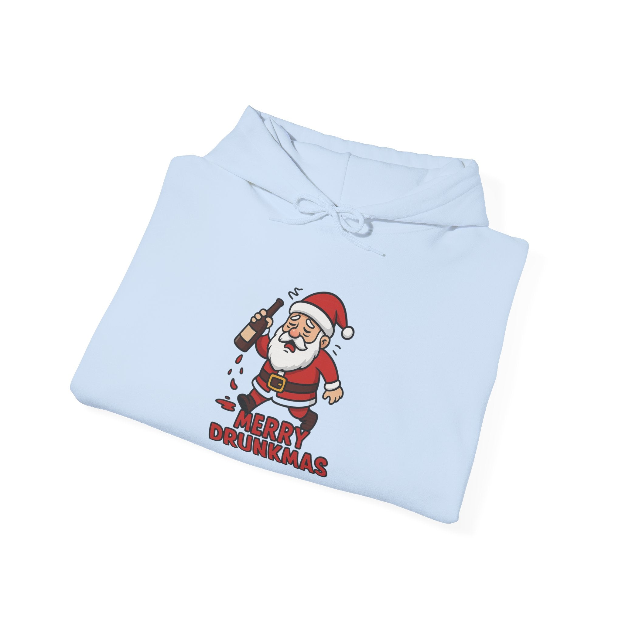 Merry Drunkmas Hoodie, Funny Holiday Sweatshirt, Unisex Christmas Sweater, Santa Humor Gift, Festive Winter Wear