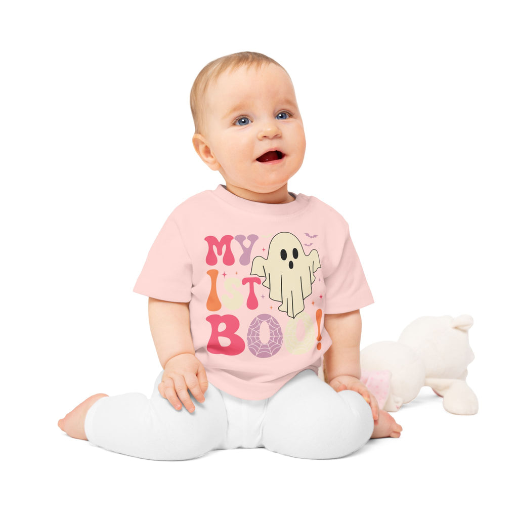 Adorable Baby T-Shirt for Halloween, First Boo Celebration, Cute Ghost Infant Tee, Baby Shower Gift Idea, Trendy Toddler Wear