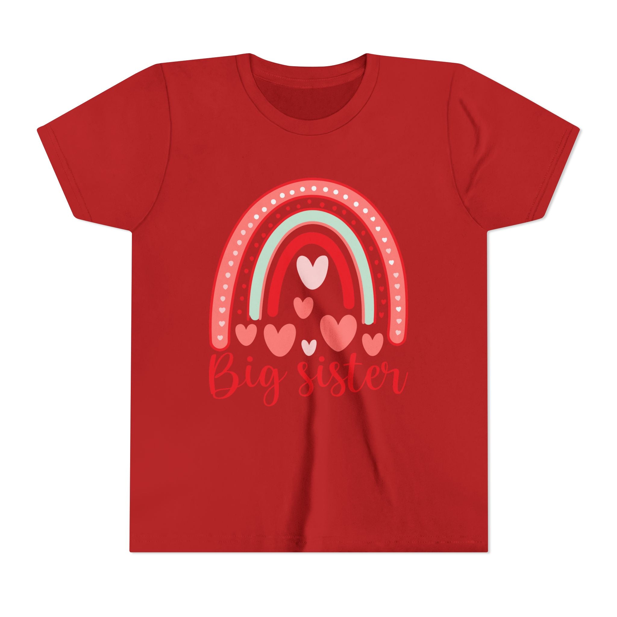 Big Sister Rainbow Tee - Kids Heart Shirt