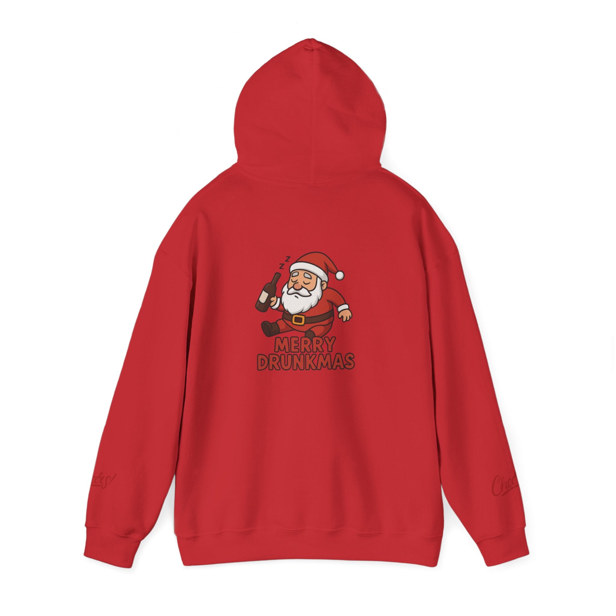 Merry Drunkmas Hoodie, Funny Holiday Sweatshirt, Unisex Christmas Sweater, Santa Humor Gift, Festive Winter Wear