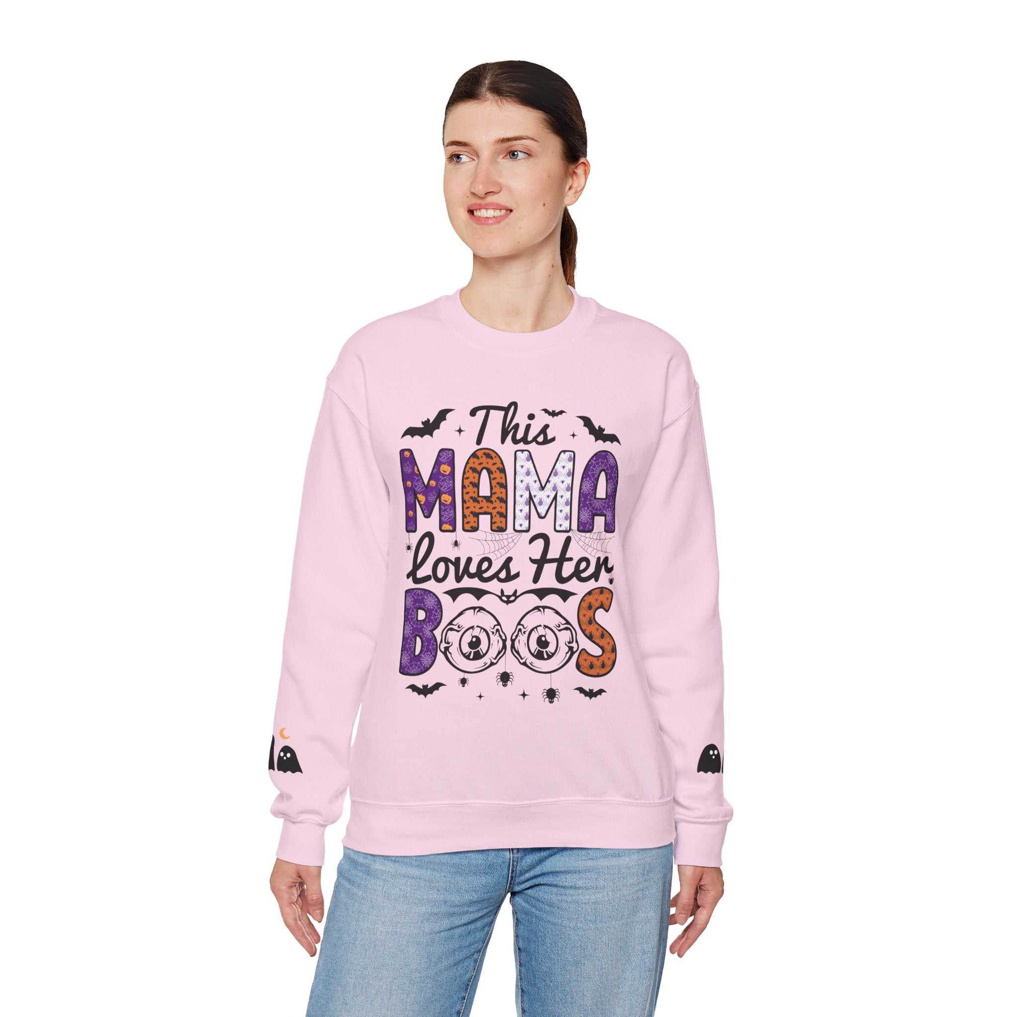Halloween-Themed Mama Sweatshirt | Cozy Fall Apparel, Cute Ghosts, Trick or Treat Gift, Halloween Sweatshirt, Fall Fashion