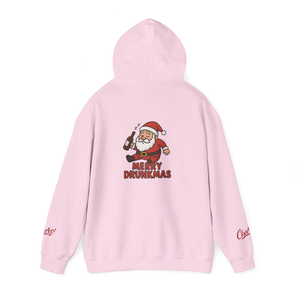 Merry Drunkmas Hoodie, Funny Holiday Sweatshirt, Unisex Christmas Sweater, Santa Humor Gift, Festive Winter Wear