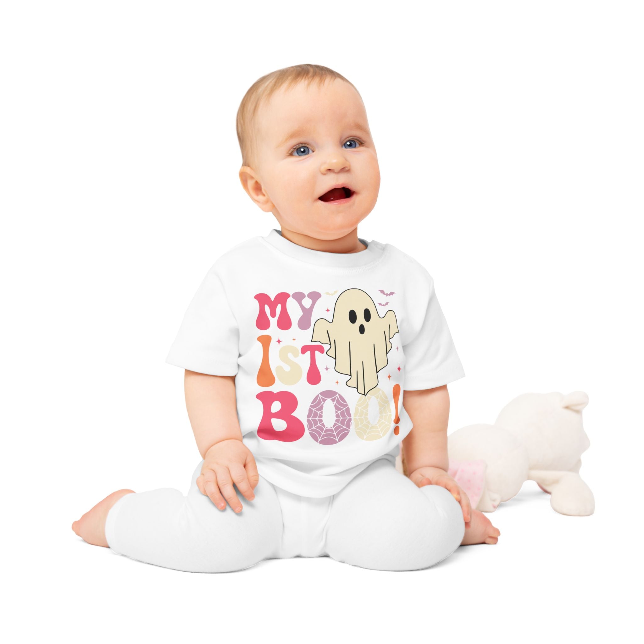 Adorable Baby T-Shirt for Halloween, First Boo Celebration, Cute Ghost Infant Tee, Baby Shower Gift Idea, Trendy Toddler Wear