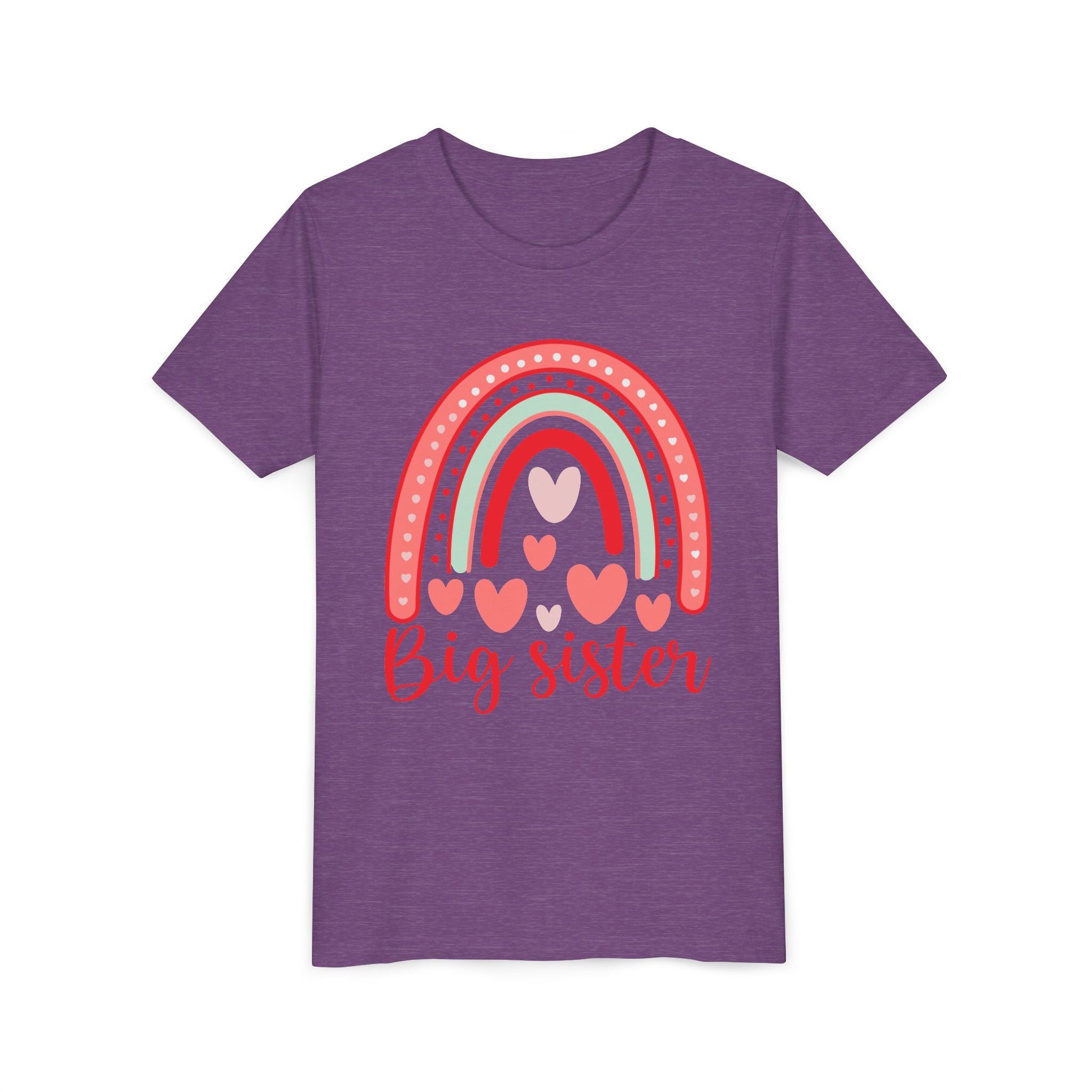 Big Sister Rainbow Tee - Kids Heart Shirt