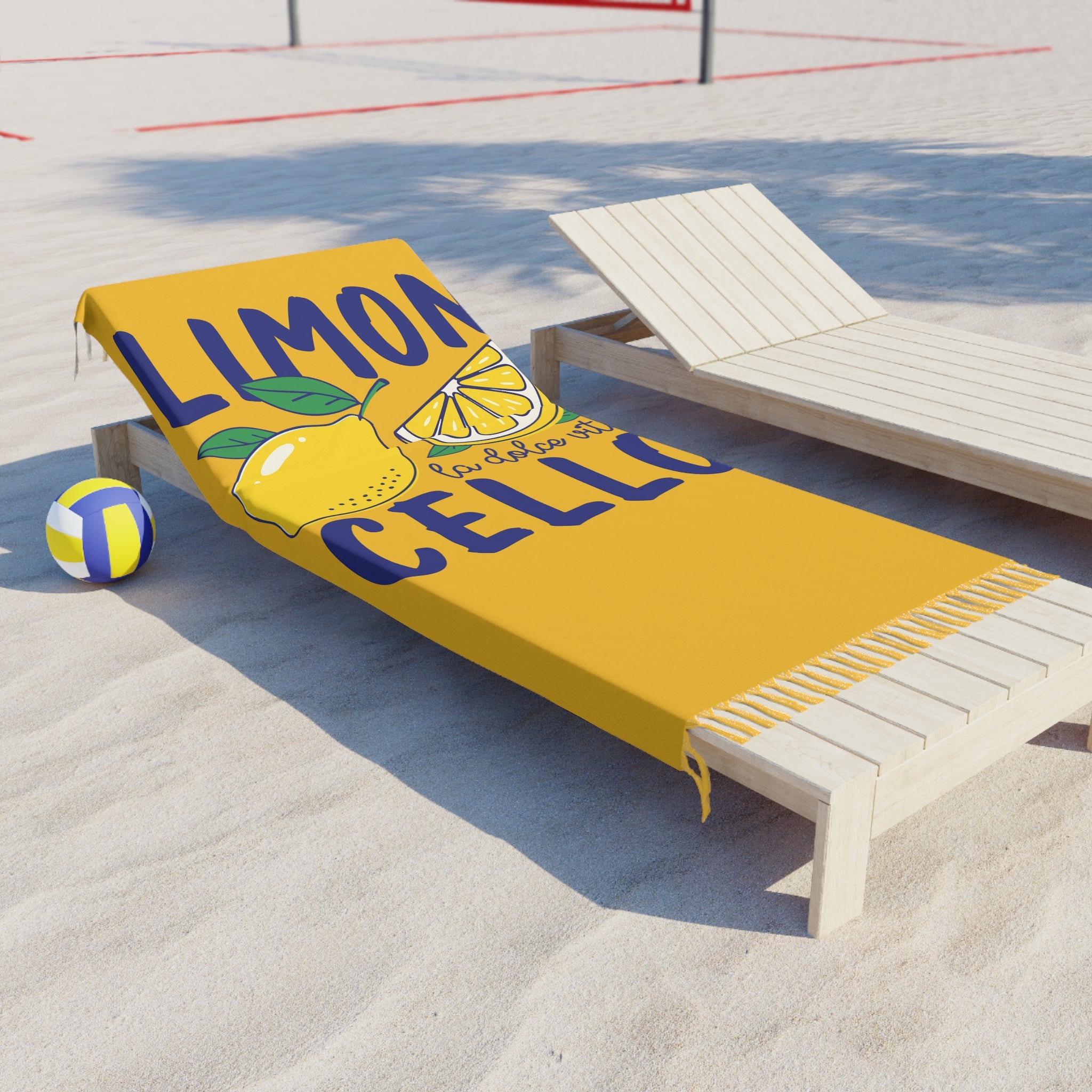 Boho Beach Towel - Limon Cello Lemon Design, Eco-Friendly Summer Essential, Poolside Fun, Gift for Beach Lovers, Vibrant Towels, [...]