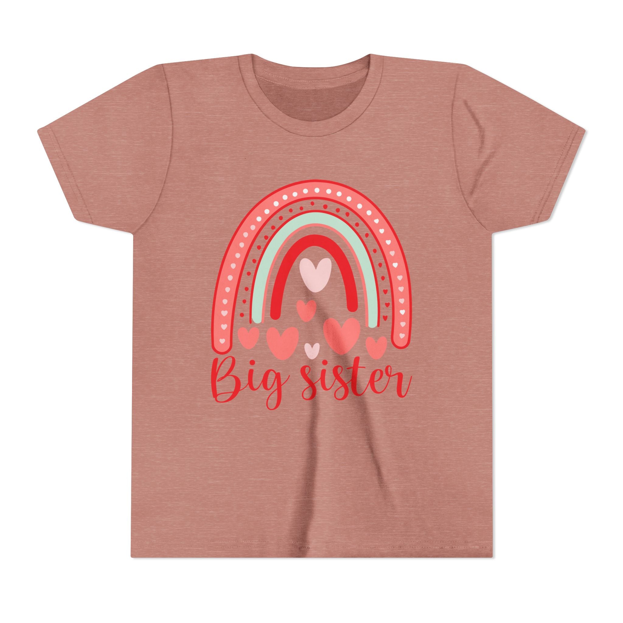 Big Sister Rainbow Tee - Kids Heart Shirt