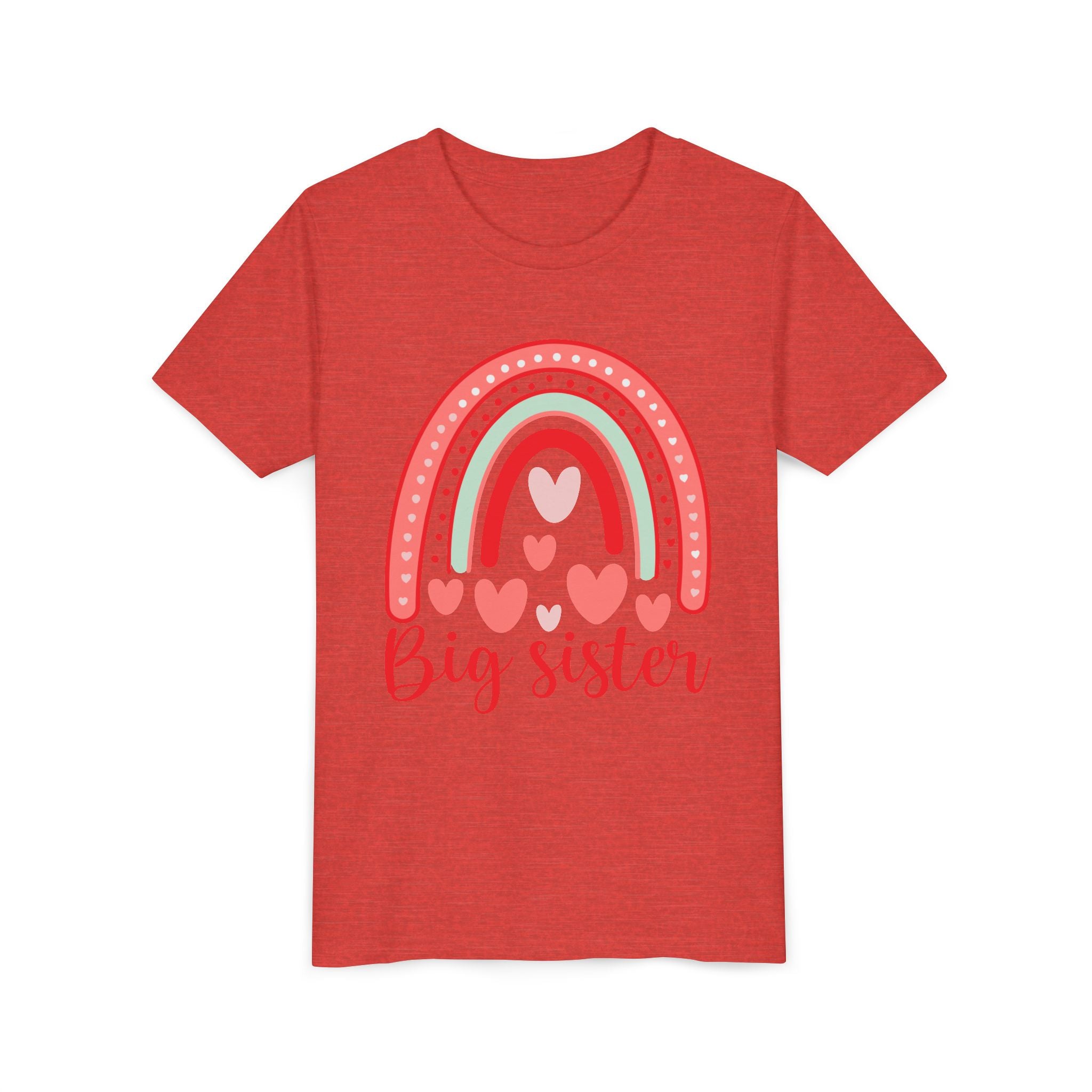 Big Sister Rainbow Tee - Kids Heart Shirt
