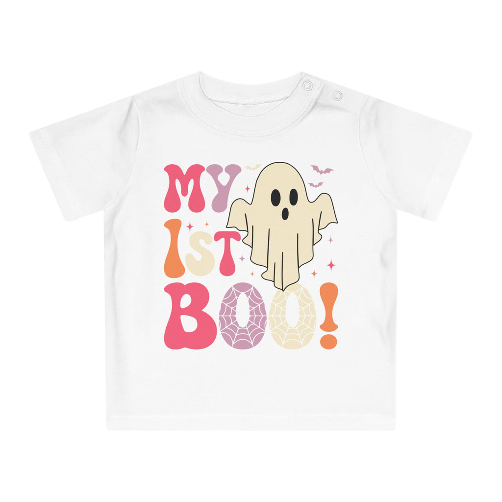 Adorable Baby T-Shirt for Halloween, First Boo Celebration, Cute Ghost Infant Tee, Baby Shower Gift Idea, Trendy Toddler Wear