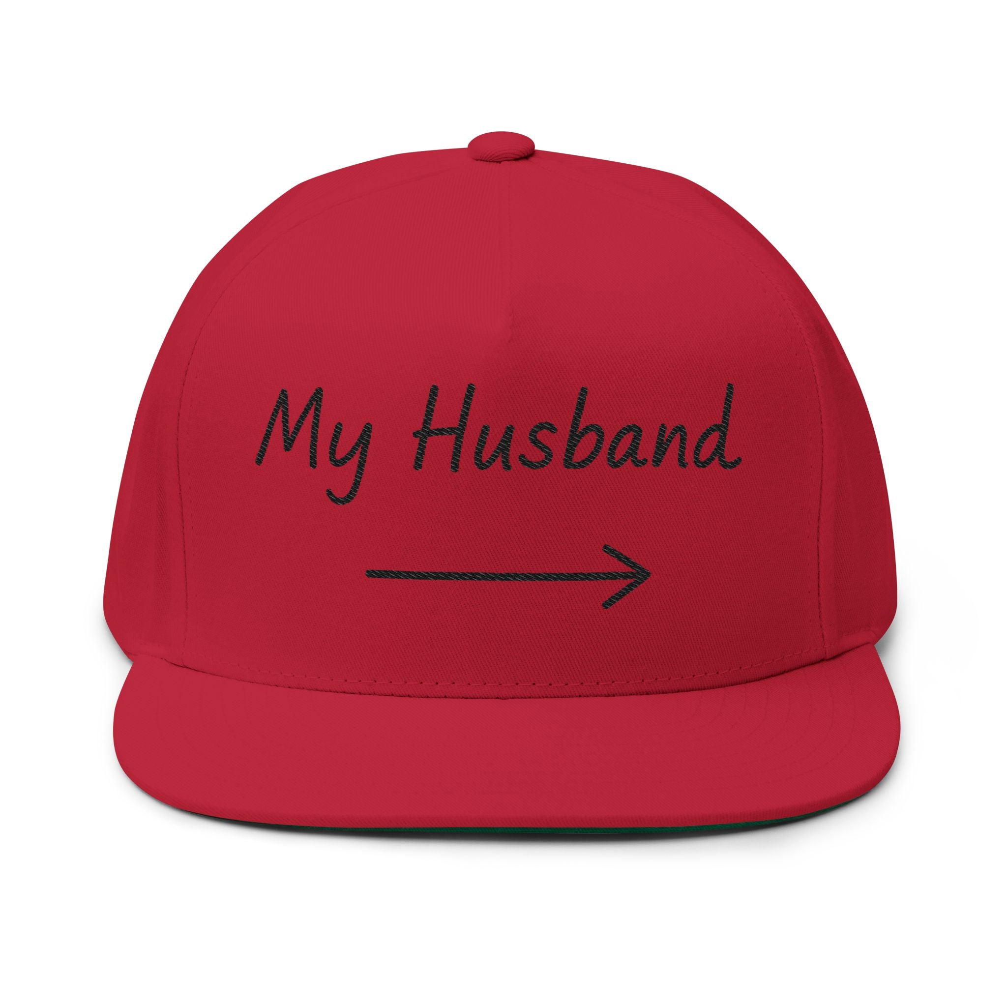 Custom Embroidered Flat Bill Cap for Husbands - Fun Gift for Anniversaries and Celebrations