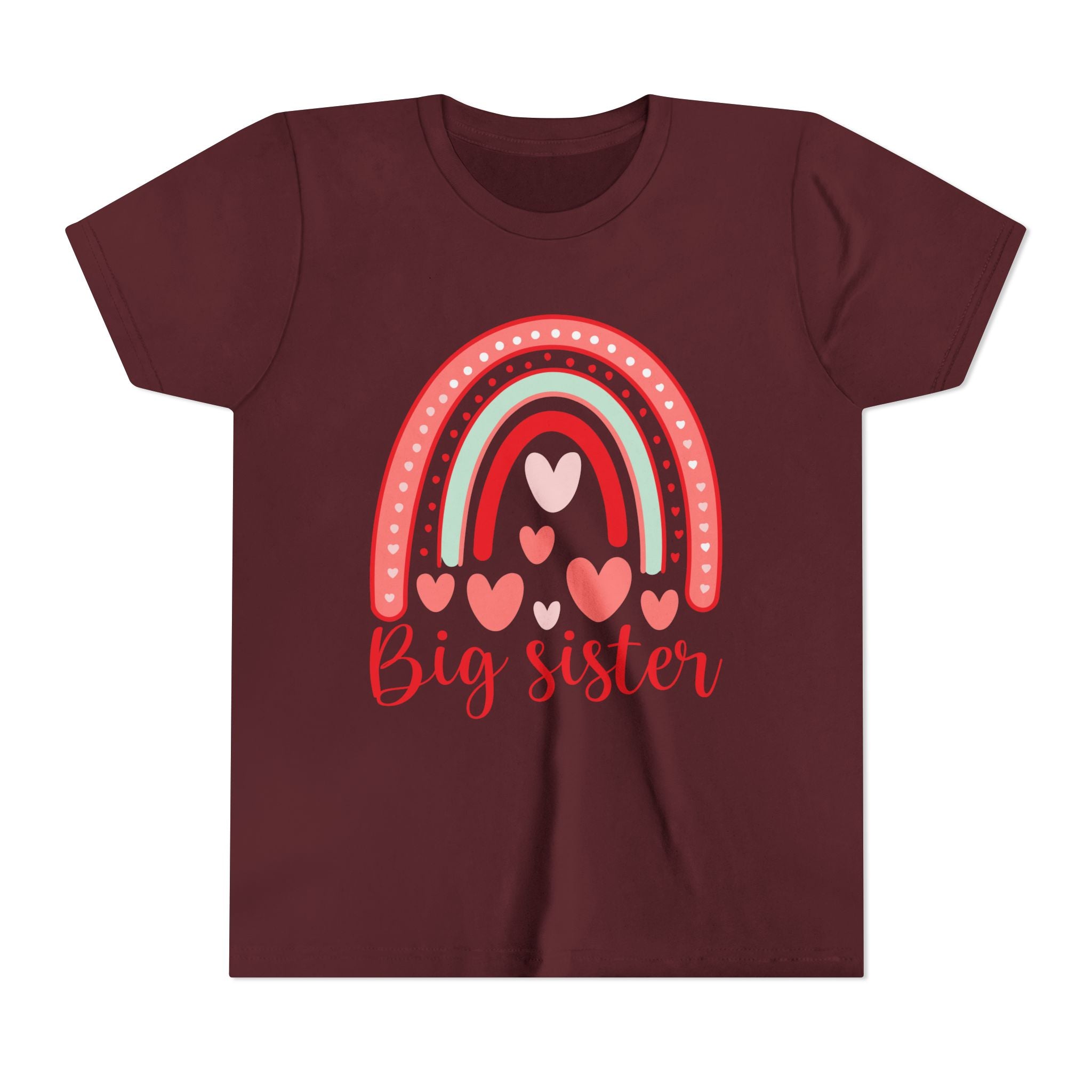 Big Sister Rainbow Tee - Kids Heart Shirt