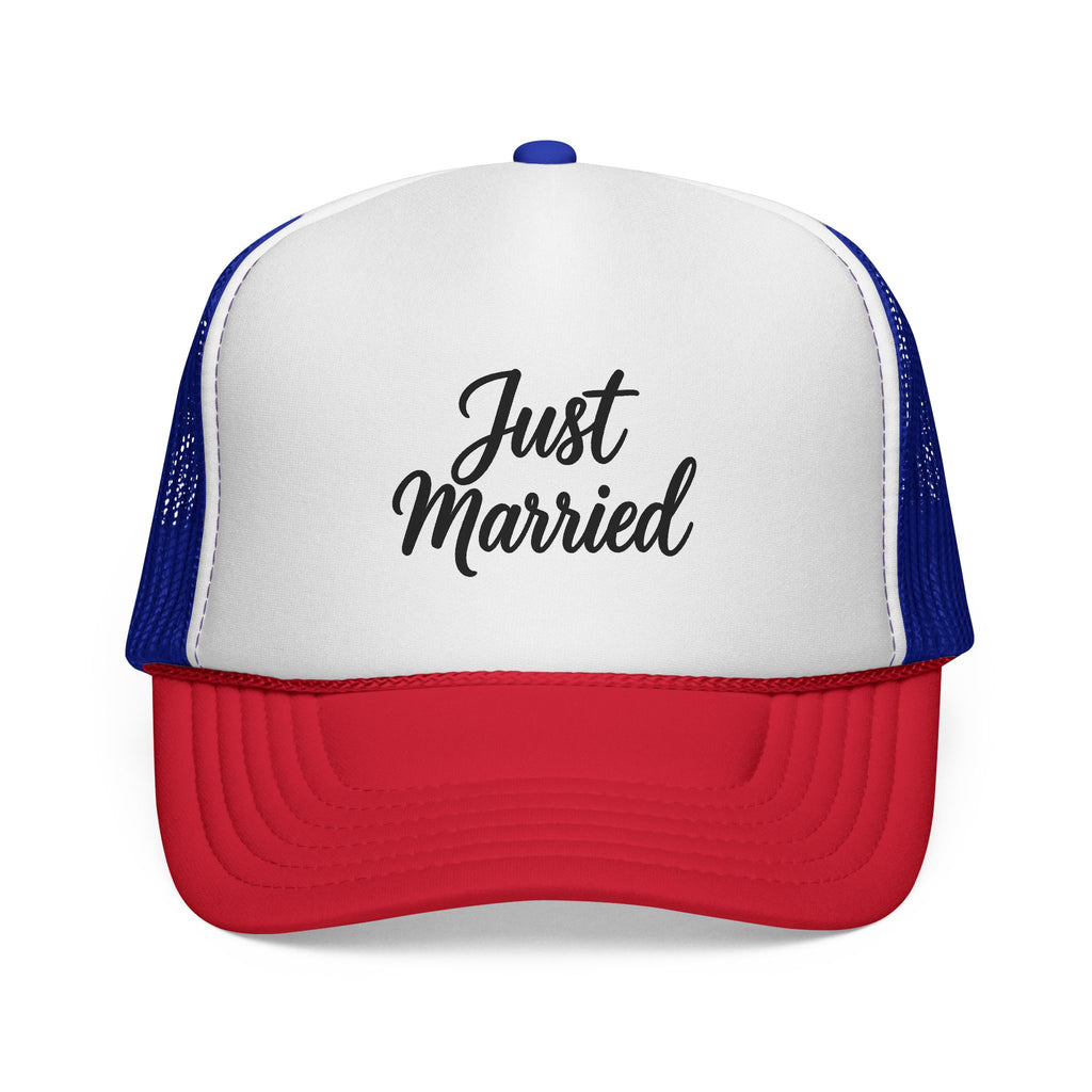 Just Married Trucker Cap - Bridal Party Hat for Newlyweds