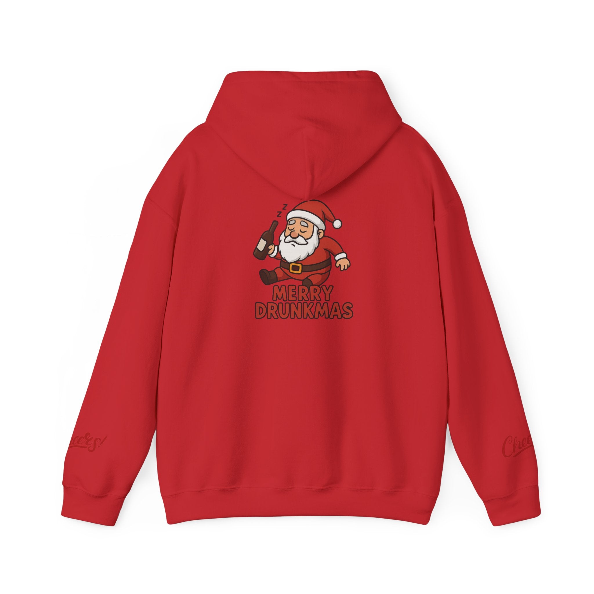Merry Drunkmas Hoodie, Funny Holiday Sweatshirt, Unisex Christmas Sweater, Santa Humor Gift, Festive Winter Wear