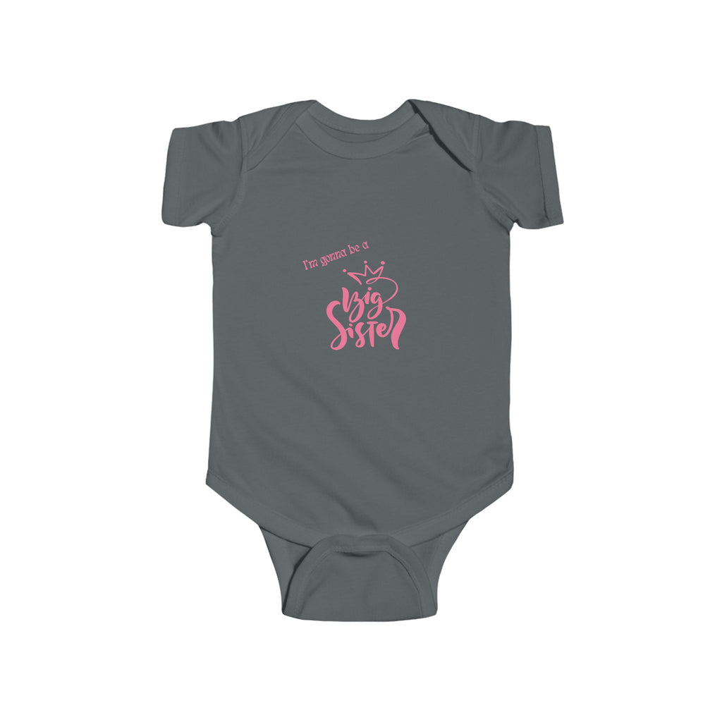 Big Sister Infant Bodysuit, Baby Shower Gift, Newborn Outfit, Infant Apparel, Funny Baby Clothes, Sibling Announcement