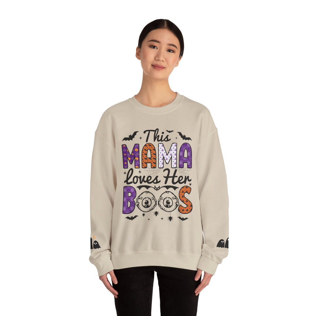 Halloween-Themed Mama Sweatshirt | Cozy Fall Apparel, Cute Ghosts, Trick or Treat Gift, Halloween Sweatshirt, Fall Fashion