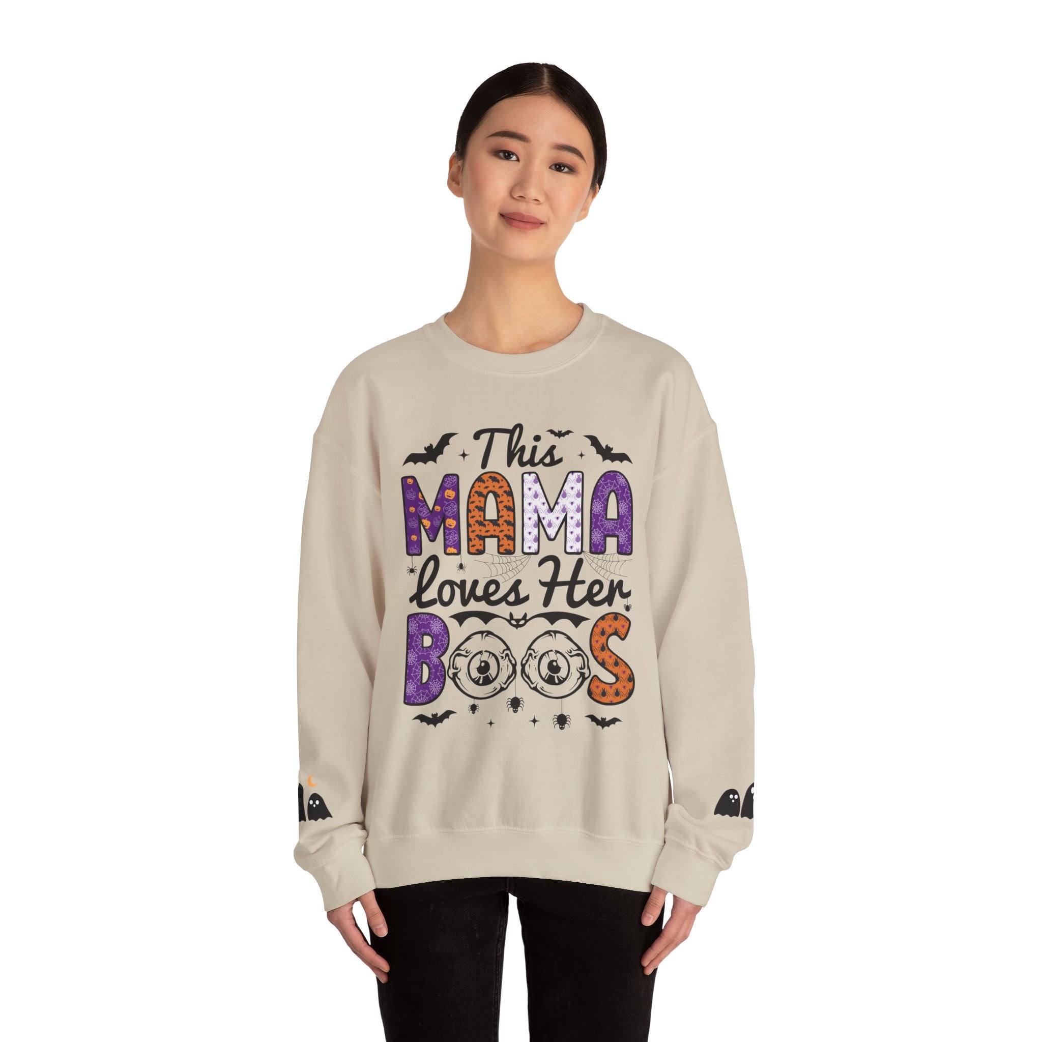Halloween-Themed Mama Sweatshirt | Cozy Fall Apparel, Cute Ghosts, Trick or Treat Gift, Halloween Sweatshirt, Fall Fashion