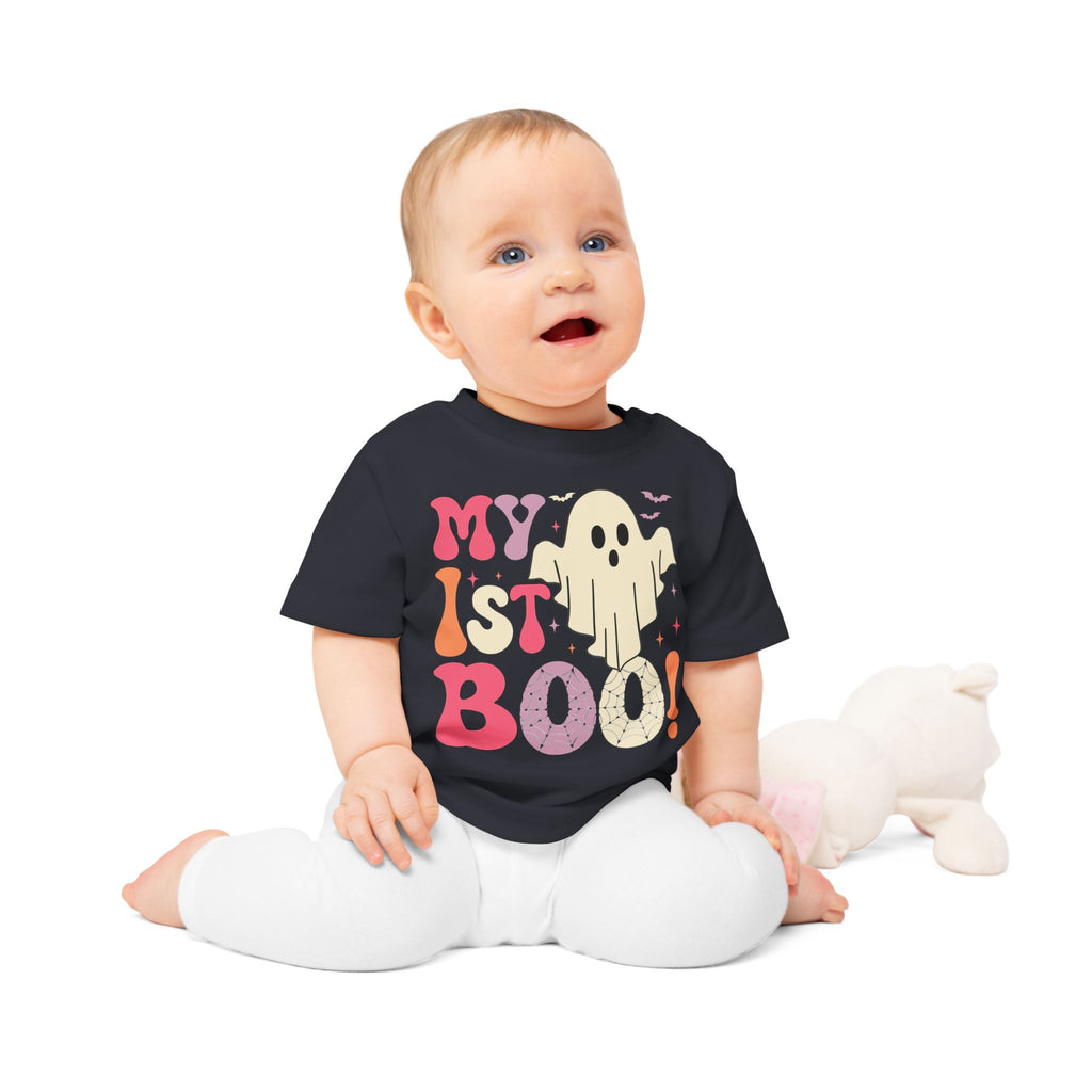 Adorable Baby T-Shirt for Halloween, First Boo Celebration, Cute Ghost Infant Tee, Baby Shower Gift Idea, Trendy Toddler Wear