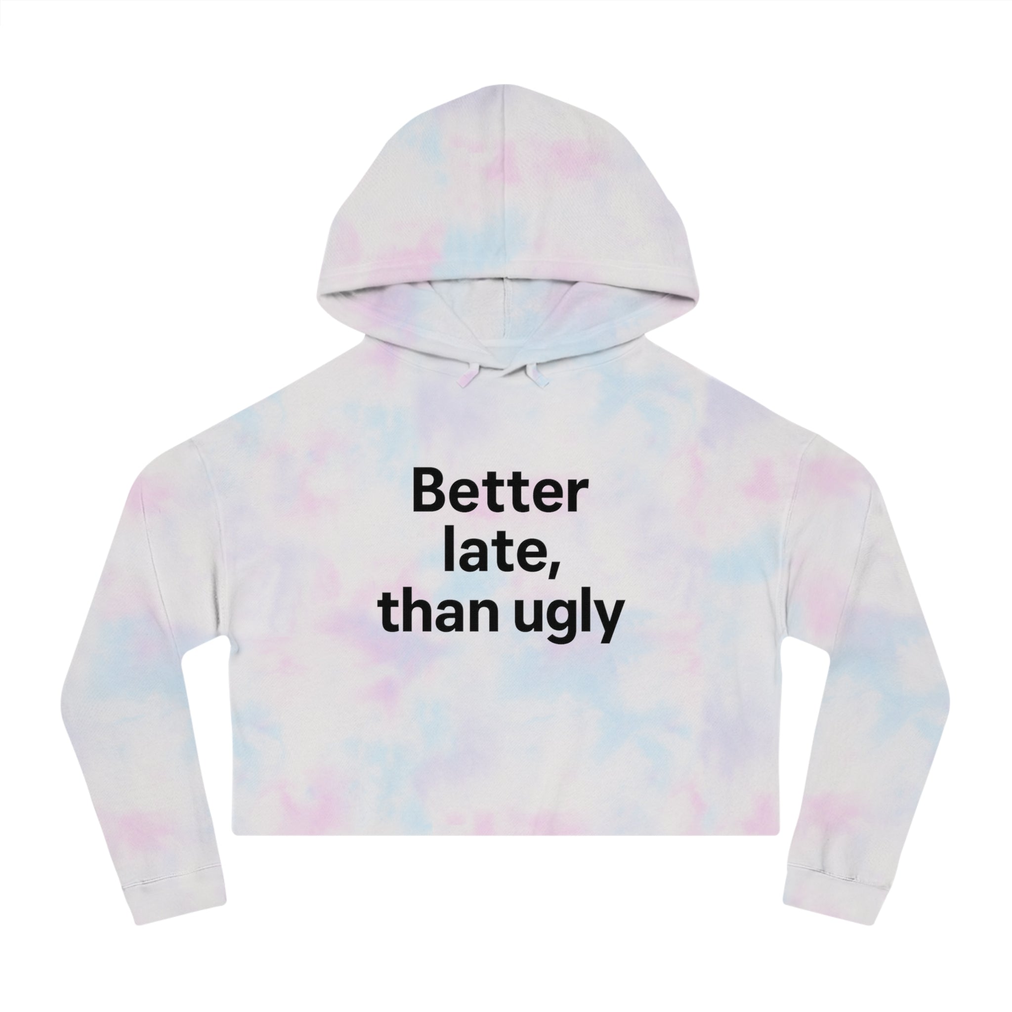 Cropped Hooded Sweatshirt with Fun Quotes for Casual Wear, Gift for Friends, Ideal for Birthdays, Self-Care, Trendy Fashion
